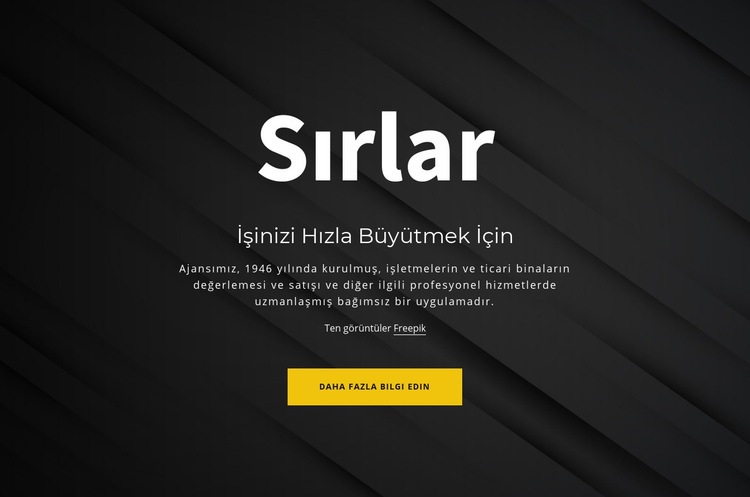 İşletmenizi büyütmenin sırları Html Web Sitesi Oluşturucu