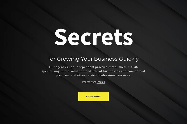 Secrets of growing your business Web Page Design