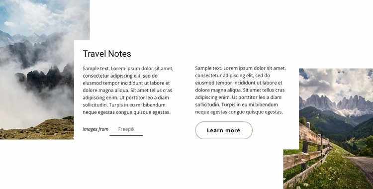 Online guide Landing Page