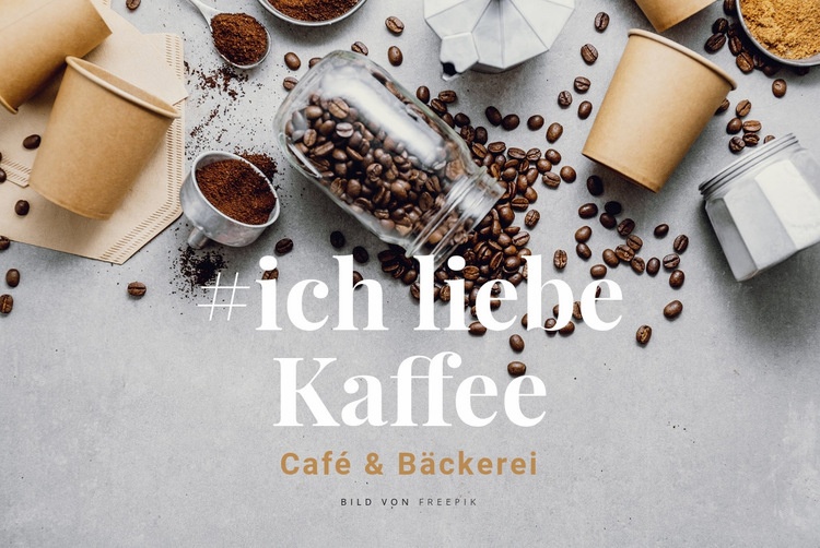 Cafe und Bäckerei HTML Website Builder
