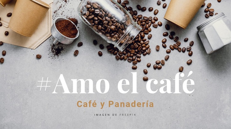 Cafetería y panadería Maqueta de sitio web