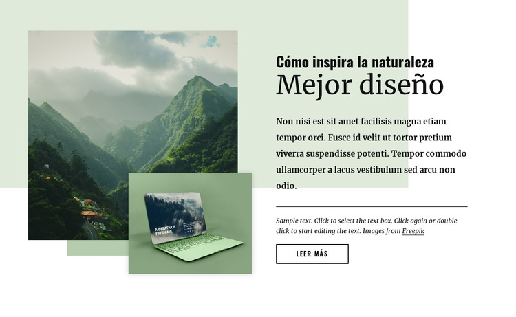 La naturaleza inspira un mejor diseño Tema de WordPress