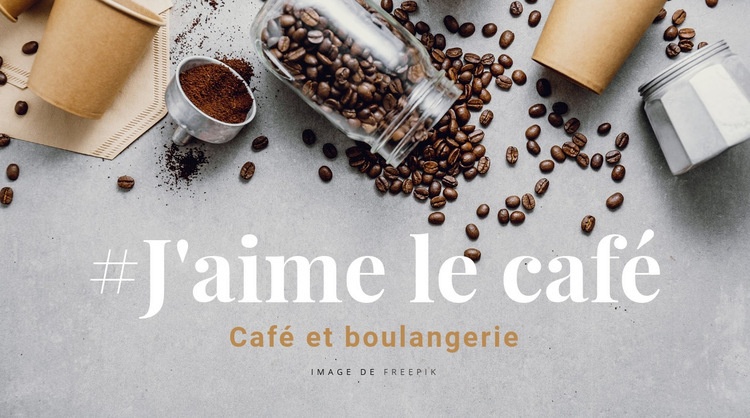 Café et boulangerie Modèles de constructeur de sites Web