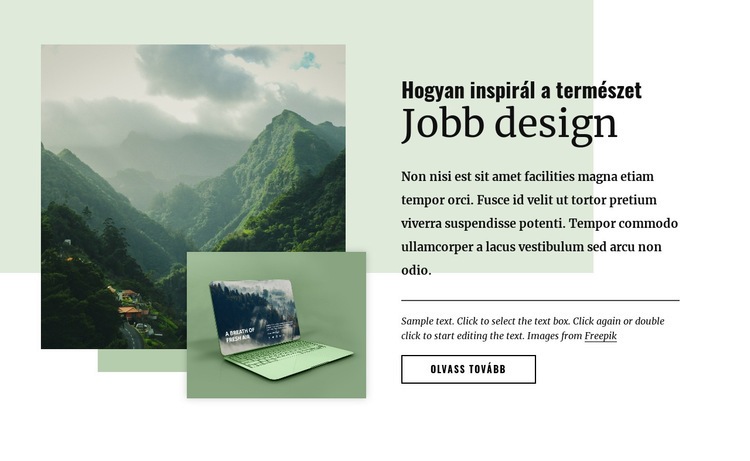 A természet inspirálja a jobb tervezést HTML Sablon