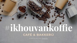 Cafe En Bakkerij Strak En Minimalistisch Sjabloon