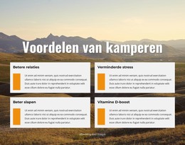 Voordelen Van Kamperen - HTML-Paginasjabloon