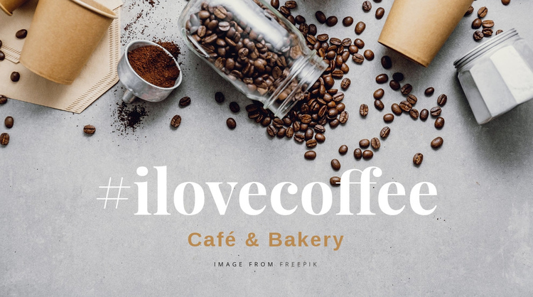 Cafe and bakery One Page Template