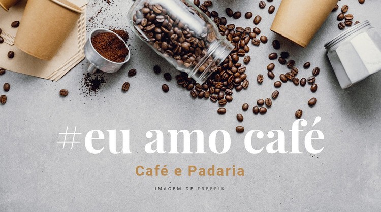Café e padaria Maquete do site