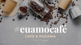 Café E Padaria Modelo Limpo E Mínimo