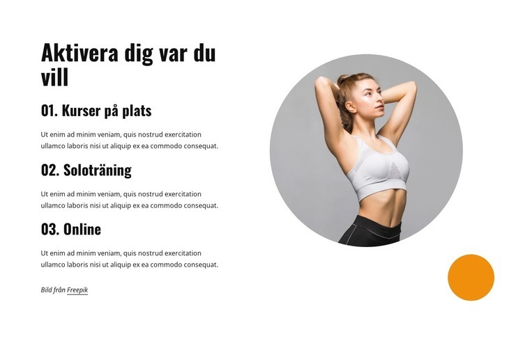 Onlineklasser och solouträning CSS -mall