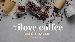 Café Och Bageri - Vacker Färgsamlingsmall