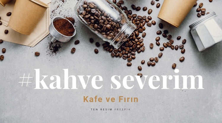 Kafe ve fırın Html Web Sitesi Oluşturucu