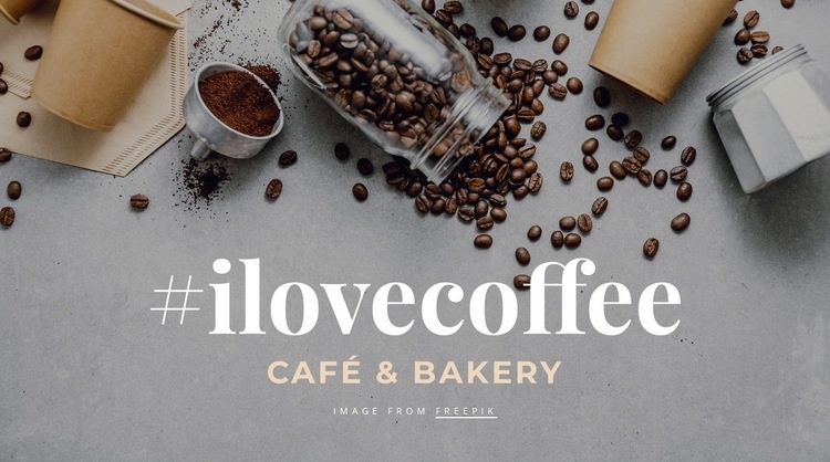 Cafe and bakery Wix Template Alternative