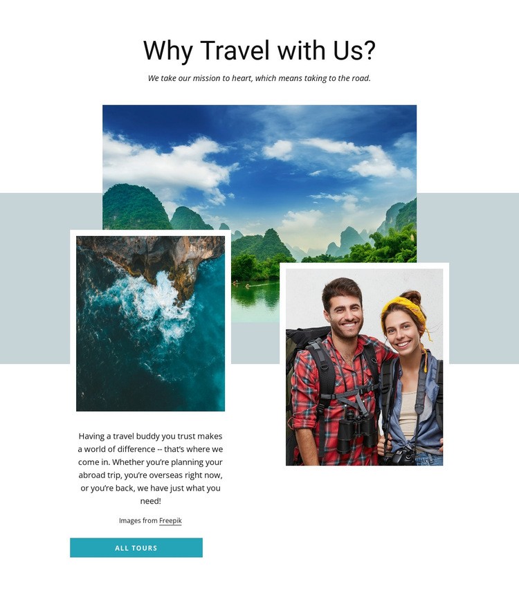 Personal touur guides Homepage Design