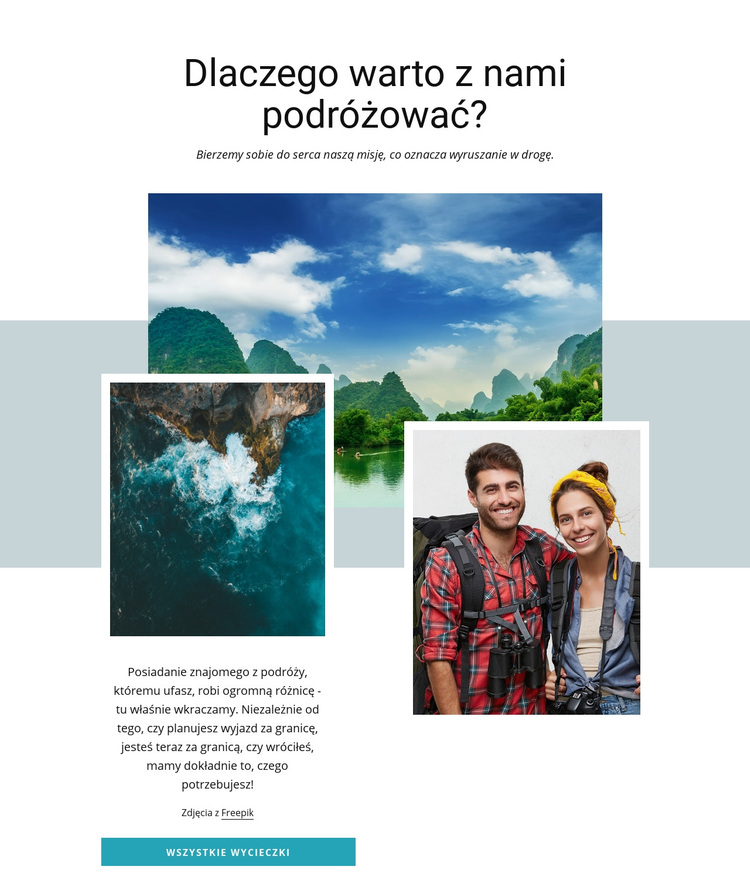 Osobiste przewodniki po trasach turystycznych Motyw WordPress