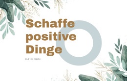 Kreative Positive Dinge - Vorlage Für Eine Seite