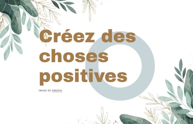 Choses positives créatives Modèle CSS
