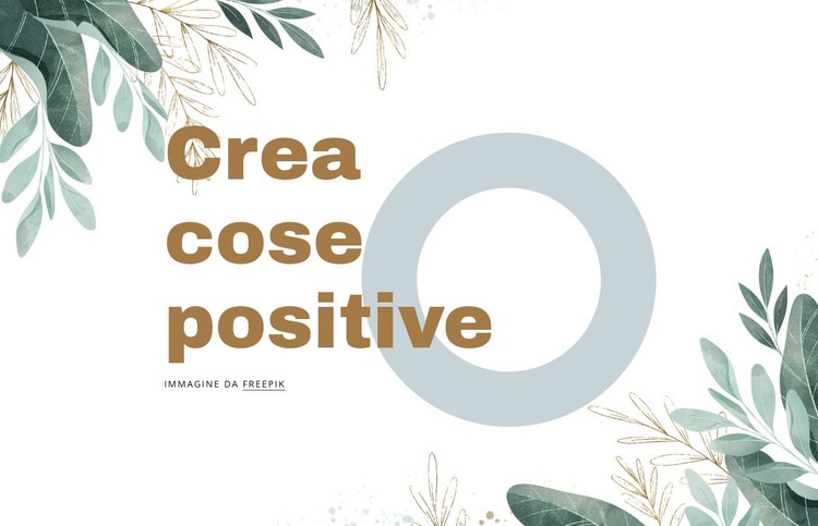 Cose positive creative Modelli di Website Builder