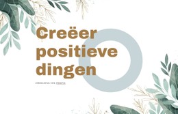 HTML5 Responsief Voor Creatieve Positieve Dingen