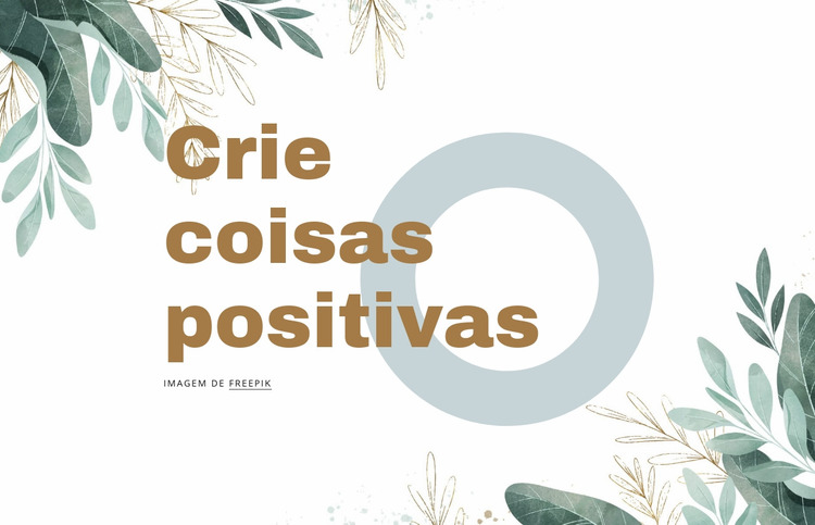 Coisas positivas e criativas Template Joomla