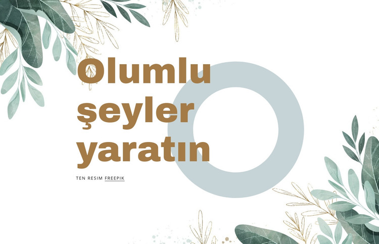 Yaratıcı olumlu şeyler HTML Şablonu