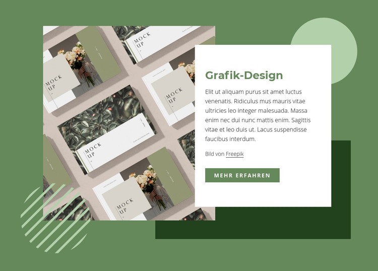 Kreatives Grafikdesign Landing Page