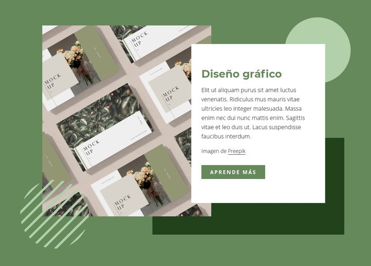 Diseño gráfico creativo Maqueta de sitio web