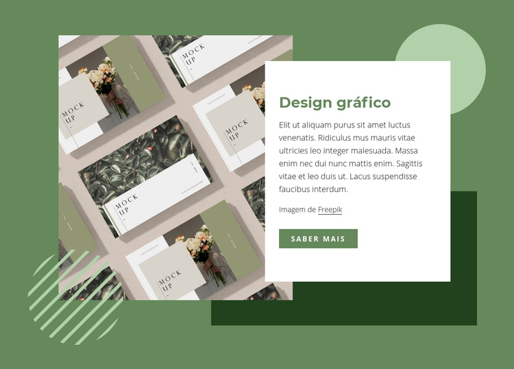 Design gráfico criativo Modelo de site