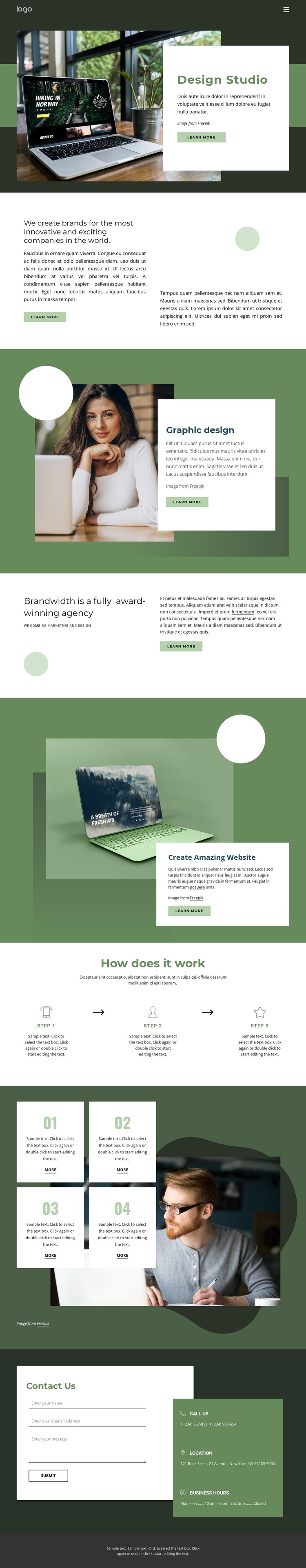 Design inspiration from nature CSS Template