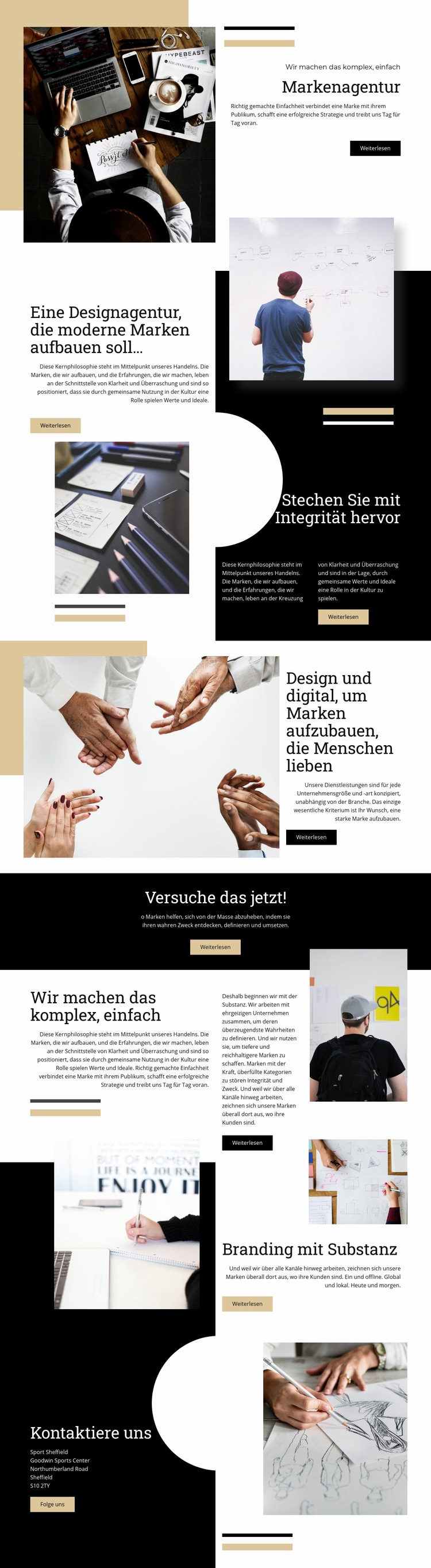 Markenagentur Website-Vorlage