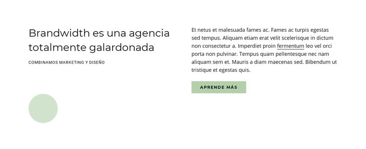 Agencia premiada Maqueta de sitio web