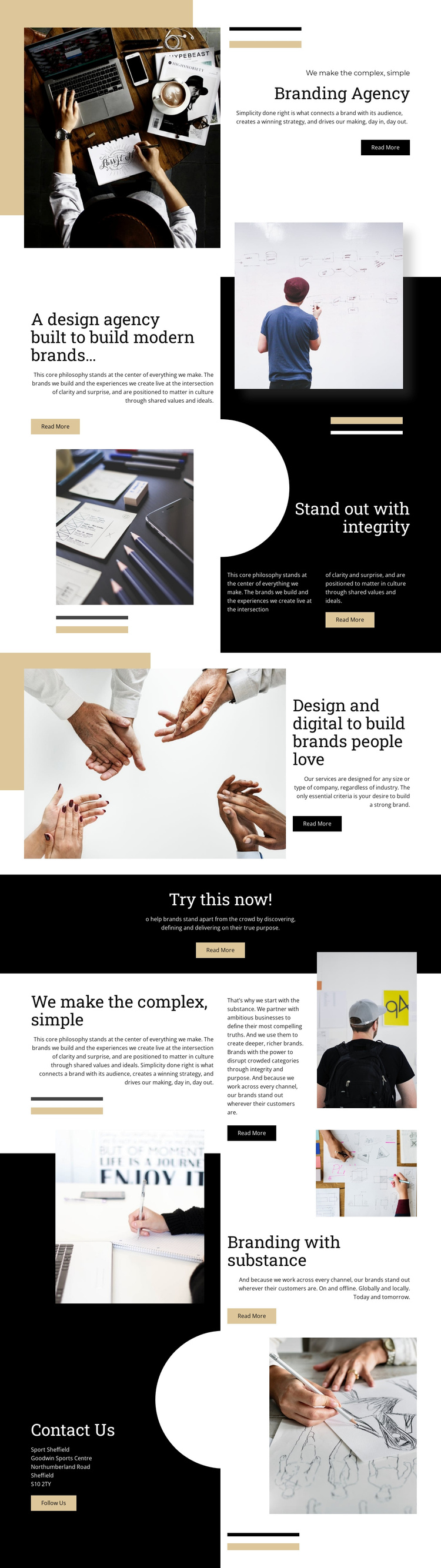 Branding Agency One Page Template