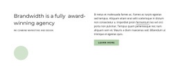Award Winning Agency - Simple Webpage Design