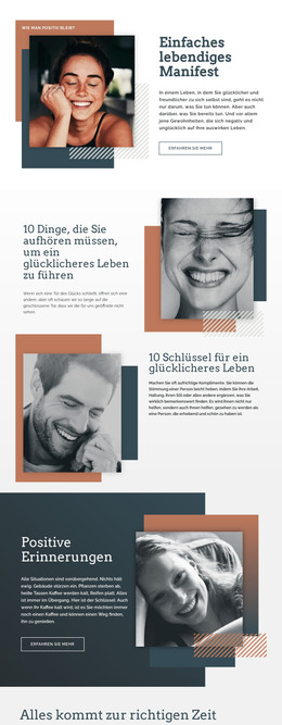 Seiten-HTML Für Einfaches Lebendiges Licht