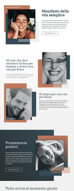 Pagina HTML Per Luce Vivente Semplice