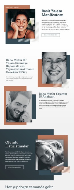 Basit Yaşam Işığı Için Çok Amaçlı Web Sitesi Tasarımı