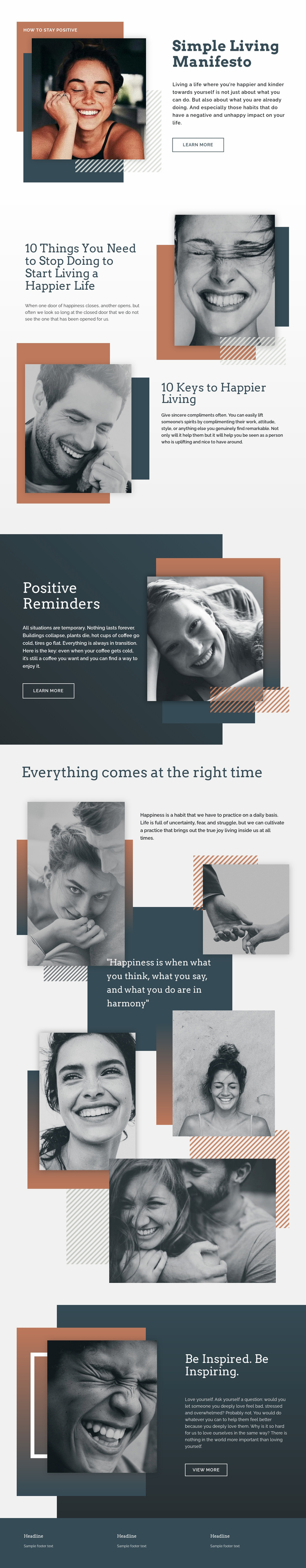 Simple Living Light Website Design