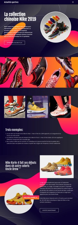 Collection Nike - Free HTML Website Builder