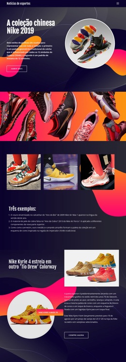 Coleção Nike - Free HTML Website Builder