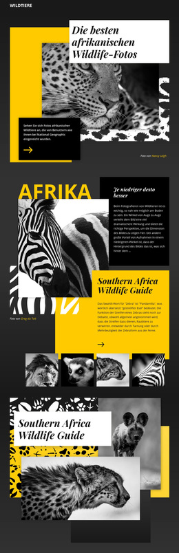 Tierfotos – Kostenloses WordPress-Theme