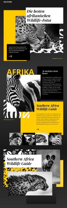 Produkt-Zielseite Für Tierfotos