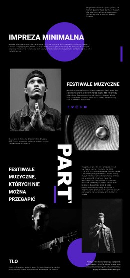 Festiwal Muzyczny - Prosty Szablon Strony Internetowej