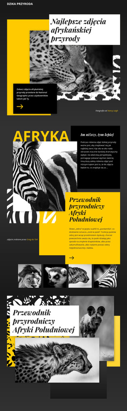 Zdjęcia Dzikiej Przyrody - Szablon Strony Biznesowej Premium