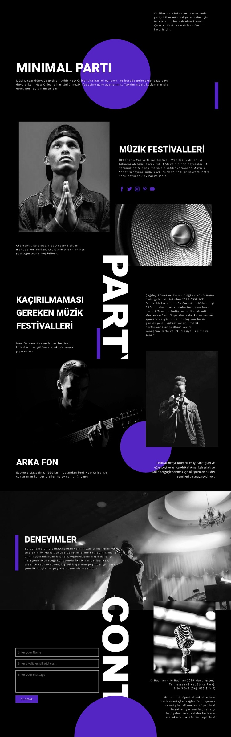 Müzik Festivali HTML5 Şablonu