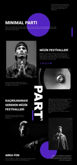 Müzik Festivali Için Çok Amaçlı Tek Sayfalık Şablon