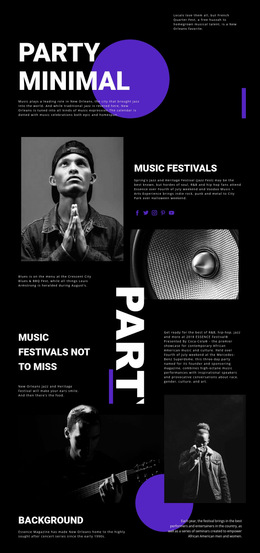 Ready To Use Web Page Design For Music Festival
