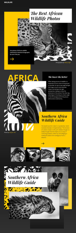 Wildlife Photos - Free WordPress Theme