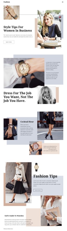 Fashion Tips Table CSS Template