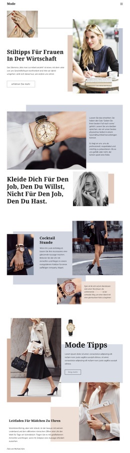 Fantastisches Website-Design Für Mode Tipps