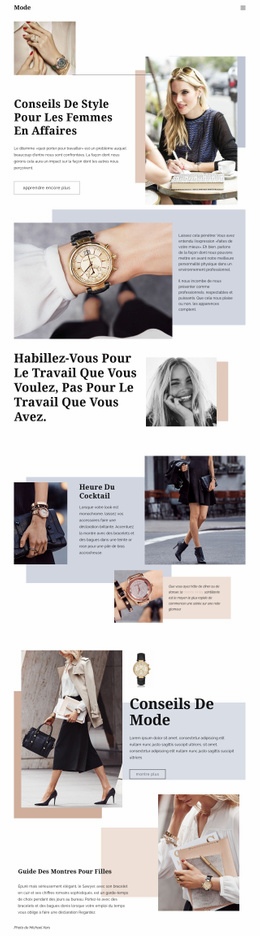 Modèle De Site Pour Conseils De Mode